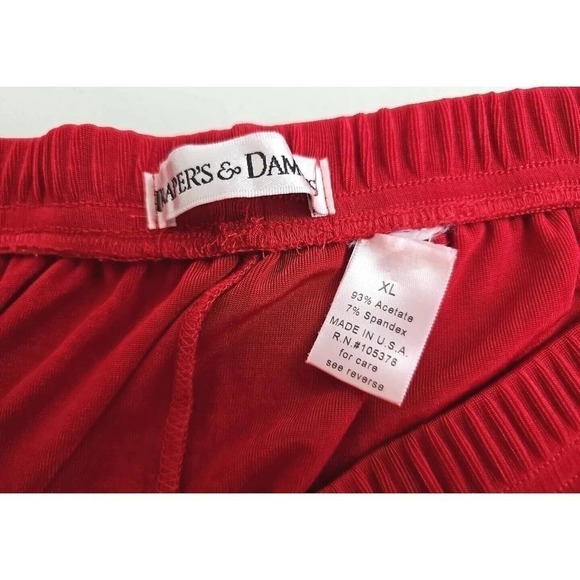 Drapers & Damons ~Woman Size XL~ Red Pull On Pants Slinky Elastic Waist. - Picture 2 of 12